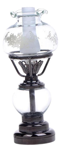 Lámpara De Mesa En Miniatura Para Casa De Muñecas Negro
