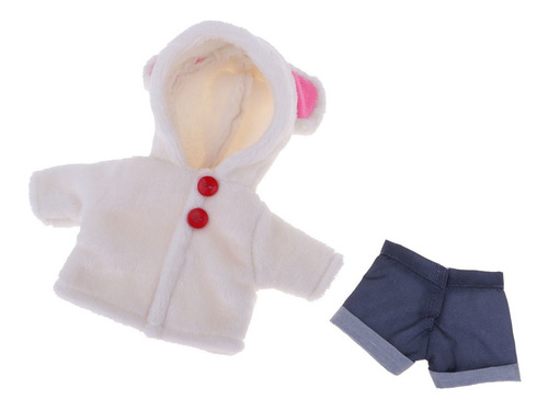 Lindo Abrigo De Peluche Blanco Y Pantalón Corto Para Ropa | Meses sin  intereses