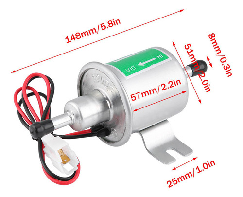 Bomba De Combustible Eléctrica Universal De 12 V