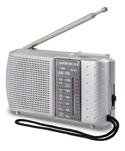 Radio  Winco W223 W223G portátil color plateado