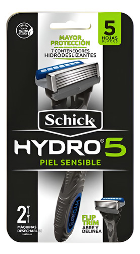 Rastrillos Schick Para Hombre De 5 Navajas 2pack