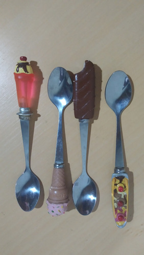 4 Cucharillas Para Helado Importados En Oferta 