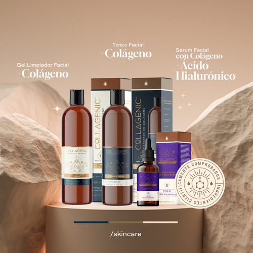Imagen 2 de 7 de Kit Piel Acido Hialuronico Con Gel Limpieza + Tonico + Serum