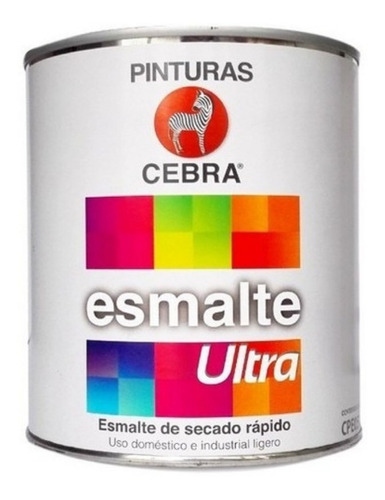 Pintura Esmalte Ultra Clase B 1/4 Galón Cebra