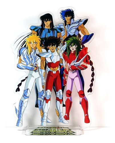 Saint Seiya Group Seiya Shiryu Hyoga Shun Ikki Gm Acrílico S