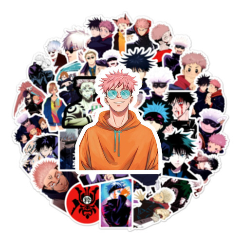 Jujutsu Kaisen Stickers 100 Calcomanias De Pvc Contra Agua