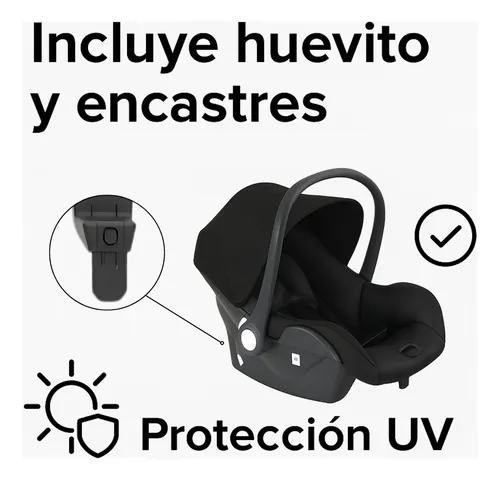 Cochecito De Bebe Ultra Liviano Cartan Plegable Con Huevito