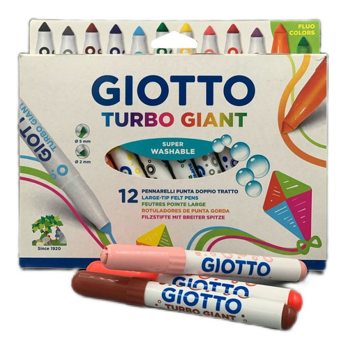 Marcadores X 12 Unidades Turbo Giant Giotto