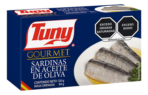 3 Pzs Tuny Sardinas En Aceite De Oliva 120gr