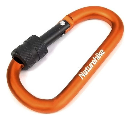 Mini Mosquetão Chaveiro Screw 6 Cm Naturehike Cor Laranja