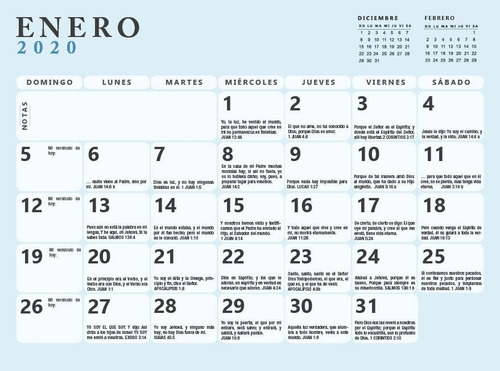 Calendario Cristiano 2020 Mercado Libre calendario cristiano 2020