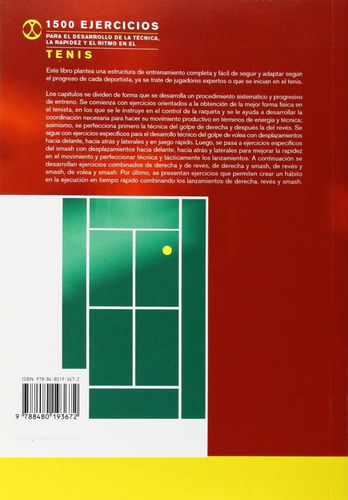 1500 Ejercicios P/ El Desarrollo De La Técnica En El Tenis