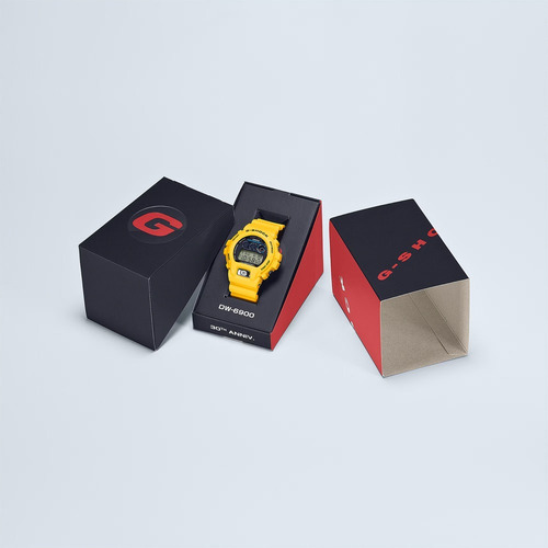 Reloj Casio G-shock Dw-6900tr-9dw-6900tr-9cr Correa Amarillo Bisel Amarillo Fondo Amarillo/amarillo