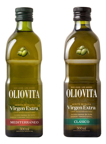 Combo Aceite De Oliva Mediterraneo + Clásico Oliovita