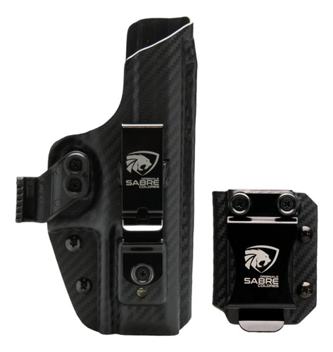 Coldre + Porta Carregador Sabre Original G23 Gen 3/4 Canhoto