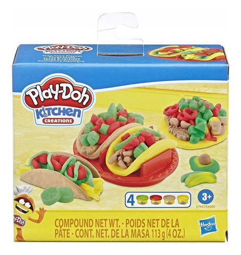 Maceta Play Doh Kitchen Creations para comida mexicana E6686, de colores
