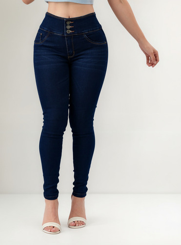Pantalon Mezclilla De Dama Corte Colombiano Itzi Jeans E543