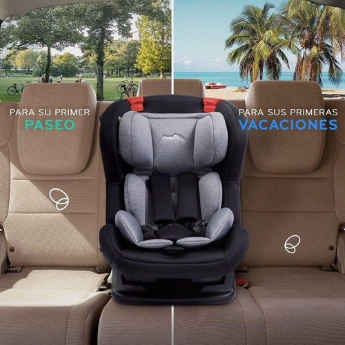 Autoasiento para carro Evenflo Solare gris claro y negro
