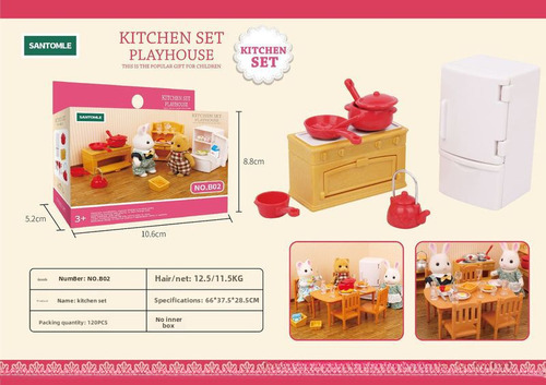 B02 - Set De Juego Mini Rabbit Dollhouse Para Niños