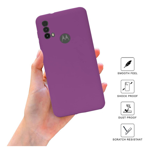 Funda Silicona Con Felpa Para Motorola Moto E40/e20 Púrpura E40/e20