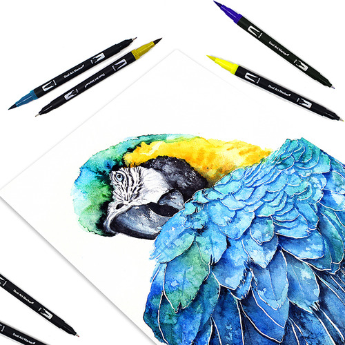 Rotuladores Artísticos De Acuarela Qb-100 Colores Con Brocha