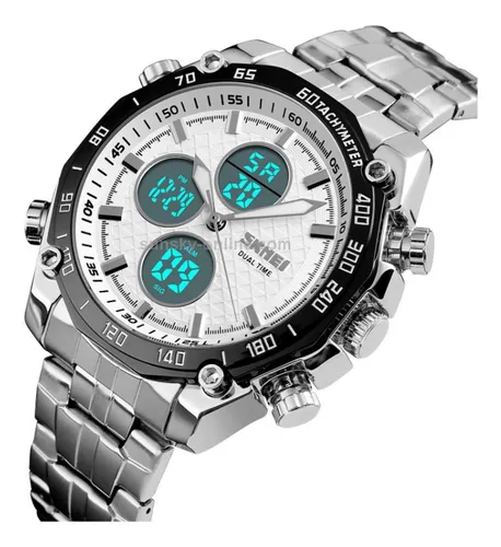 Reloj Skmei 1302 Analogico Digital Cronometro Color de la malla