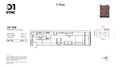 Imagen 4 de 4 de Monoambiente En Venta Por Barrio Sur