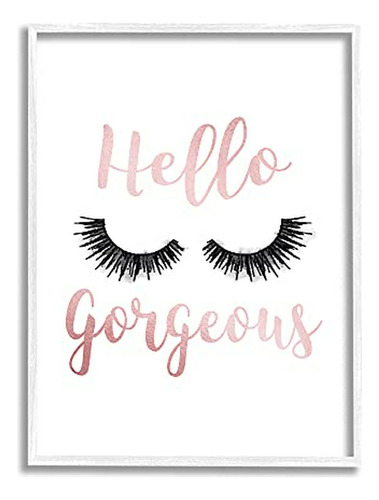 Pestañas Postizas - Stupell Industries Hello Gorgeous Black 