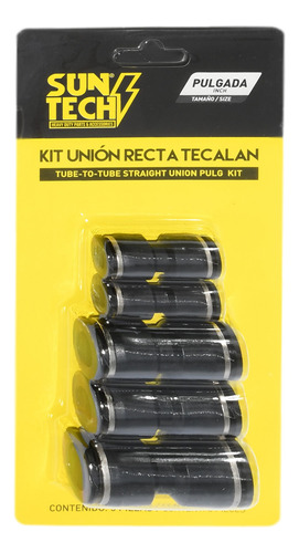 Pack Union Recta Tecalan En PuLG - 5 Unidades