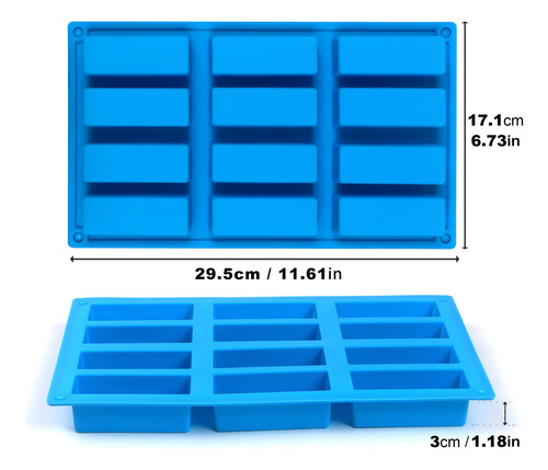 Molde De Silicona Para Barra De Granola, 3 Piezas