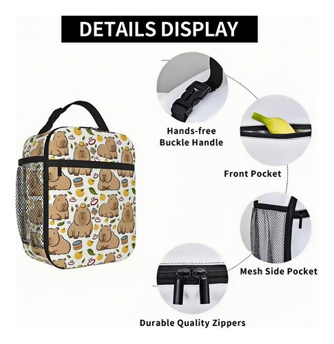 Pt Compatibility Caja Bento Con Estampado De Carpinchos,