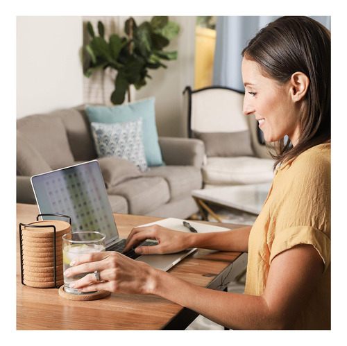 Cork Coasters Con Labio Para Bebidas Absorbentes | 12 Cola 4