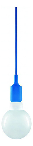 Pendente Decorativo Soquete Silicone E27 Bivolt Cor Azul