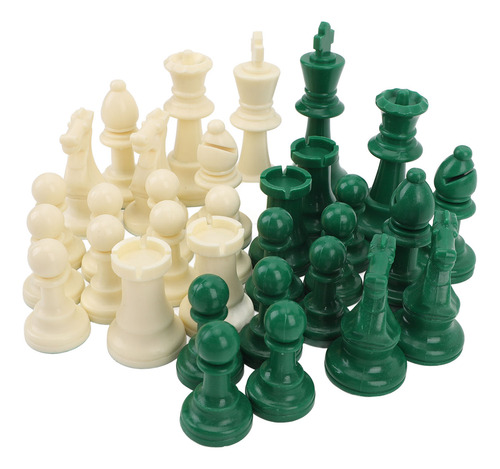 32 Figuras Verdes Y Blancas De International Chess Pieces