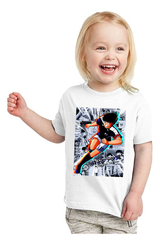 Remera Niño Niña Captain Tsubasa Super Campeones Personaliza