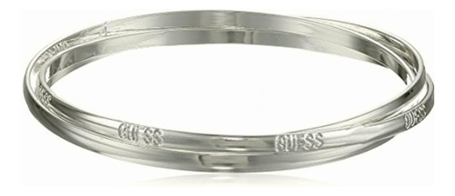 Guess Pulsera Basic De Plata De 3 Piezas Entrelazadas, Una