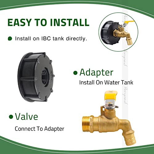 Adaptador De Tanque Ibc Y Grifo De Agua Horiznext 275, 330 G