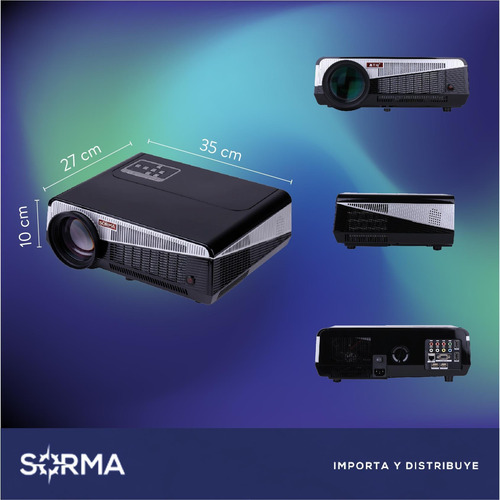 Imagen 4 de 10 de Proyector Starvision Hd 1080 Led 3000 Lumens Hdmi Usbx2
