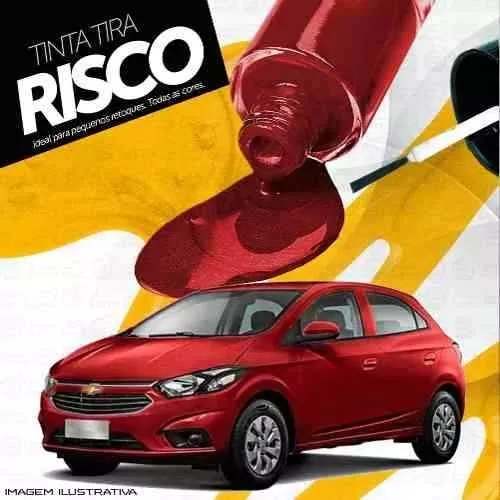 Tinta Tira Risco Automotivo Chevrolet Onix Vermelho Carmin Promoção  Promoção!