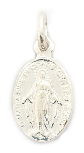 Medalla Virgen Milagrosa 12mm Plata 925