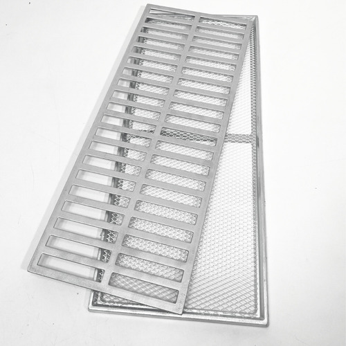 Ralo Grelha Pluvial 20x50 Aluminio + Tela Anti Insetos