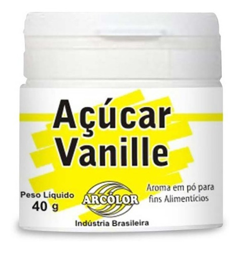 Acucar De Baunilha Vanille Sugar 40g Arcolor 