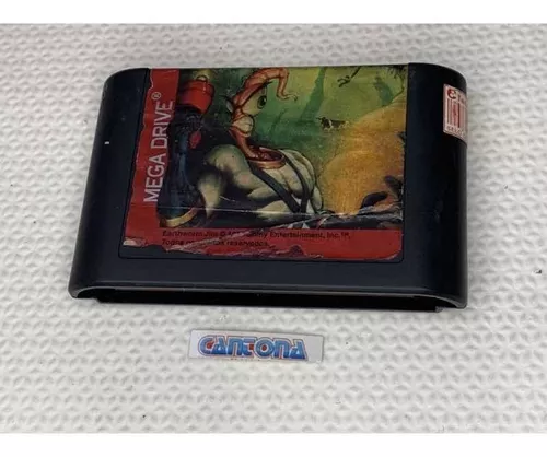 Fita Snes Earthworm Jim Minhoca Cartucho Super Nintendo Novo