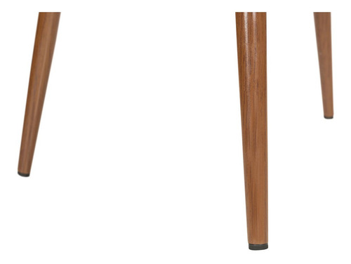 Imagen 9 de 10 de Silla Comedor Retro Tapizada Gaia Coelle Nogal - Gris Oscuro