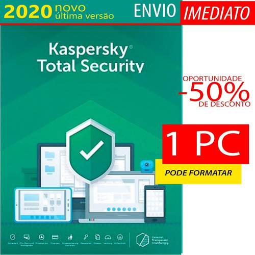 Kaspersky Total Security 1 Pc 9 Meses Envio Imediato