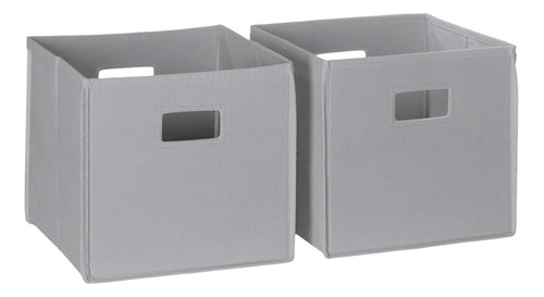 Kids 02-058 2-pc Folding Storage Bin Set, Gray