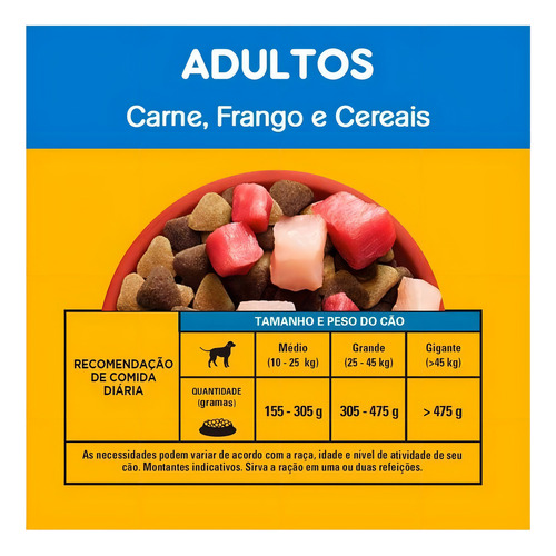 Ração Cães Ad Médios/grandes Carne E Frango 2,7kg Pedigree