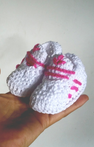 tenis adidas tejidos a crochet para bebe