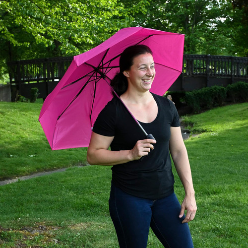 Shedrain Umbrellas Rain Essentials Manual Compacto, Rosa Int