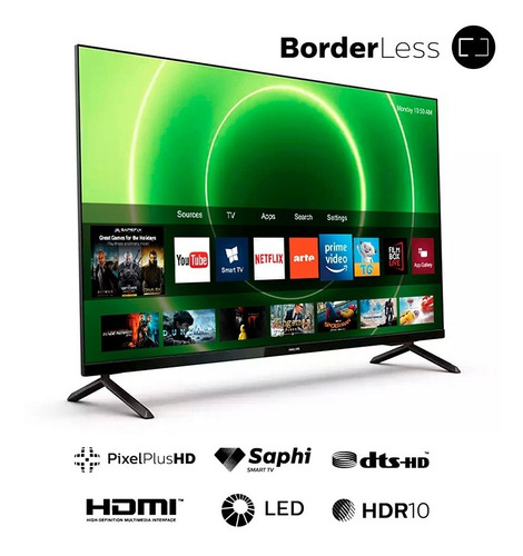 Imagen 3 de 5 de Televisor Philips Smart Tv 32 Led Hd 32phd6825
